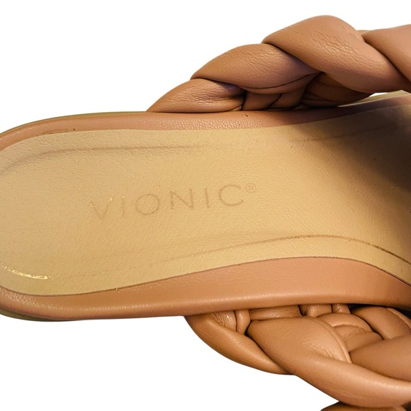 Vionic Kalina Women's Slide Braided Sandals Tan Size 7 1/2 - Picture 6 of 16